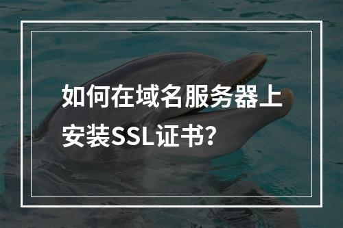 如何在域名服务器上安装SSL证书？
