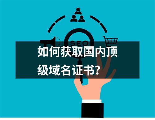 如何获取国内顶级域名证书？