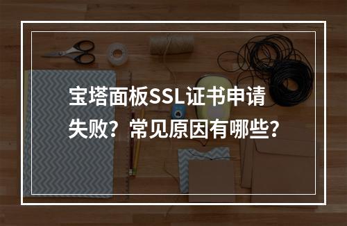 宝塔面板SSL证书申请失败？常见原因有哪些？