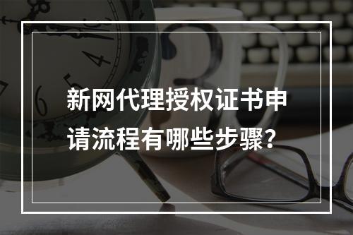 新网代理授权证书申请流程有哪些步骤？