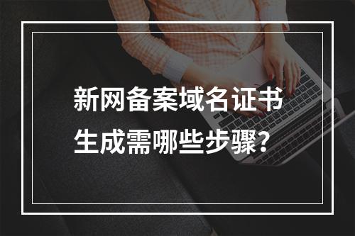新网备案域名证书生成需哪些步骤？