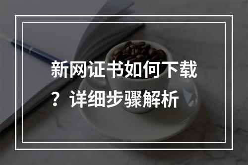 新网证书如何下载？详细步骤解析