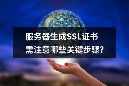 服务器生成SSL证书需注意哪些关键步骤？