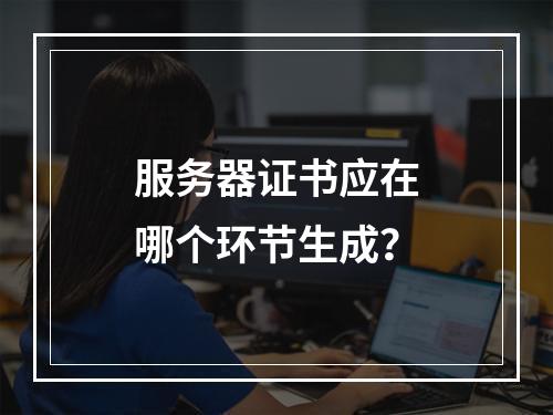 服务器证书应在哪个环节生成？