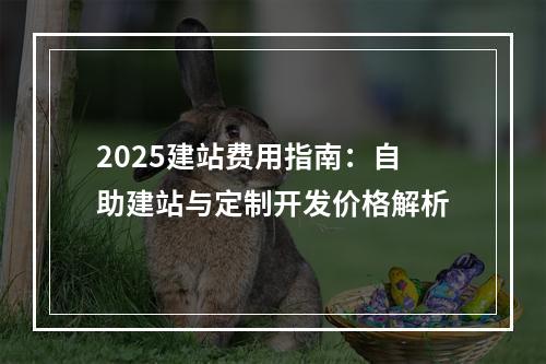 2025建站费用指南：自助建站与定制开发价格解析