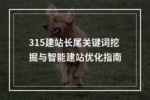315建站长尾关键词挖掘与智能建站优化指南