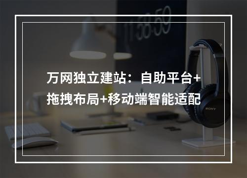 万网独立建站：自助平台+拖拽布局+移动端智能适配