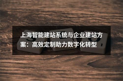 上海智能建站系统与企业建站方案：高效定制助力数字化转型