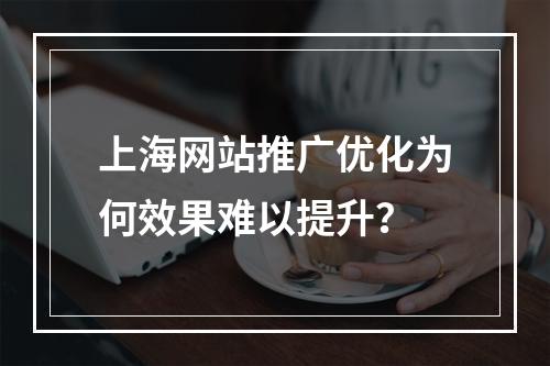 上海网站推广优化为何效果难以提升？