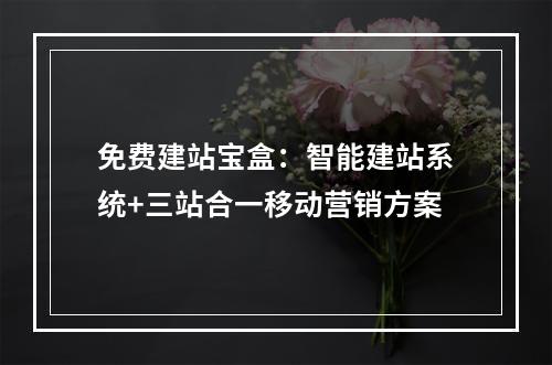免费建站宝盒：智能建站系统+三站合一移动营销方案