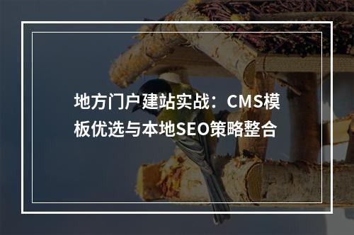 地方门户建站实战：CMS模板优选与本地SEO策略整合