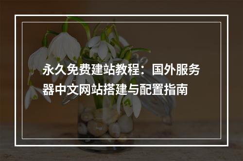 永久免费建站教程：国外服务器中文网站搭建与配置指南