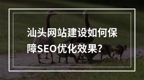汕头网站建设如何保障SEO优化效果？