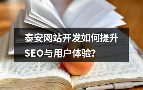 泰安网站开发如何提升SEO与用户体验？
