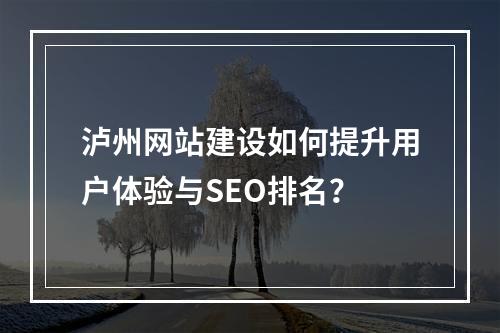 泸州网站建设如何提升用户体验与SEO排名？