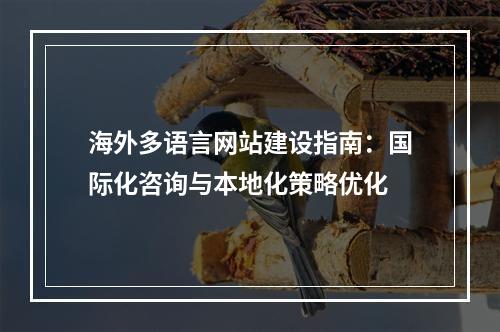 海外多语言网站建设指南：国际化咨询与本地化策略优化