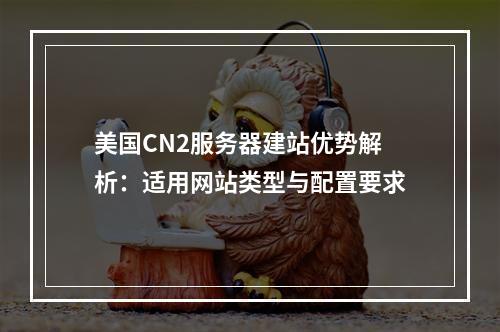 美国CN2服务器建站优势解析：适用网站类型与配置要求