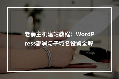 老薛主机建站教程：WordPress部署与子域名设置全解