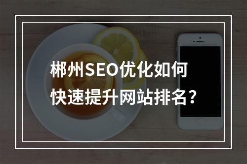 郴州SEO优化如何快速提升网站排名？
