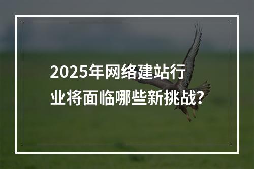 2025年网络建站行业将面临哪些新挑战？