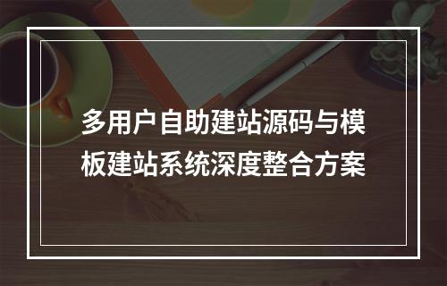 多用户自助建站源码与模板建站系统深度整合方案