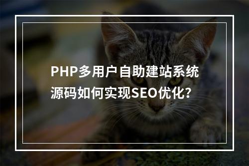PHP多用户自助建站系统源码如何实现SEO优化？