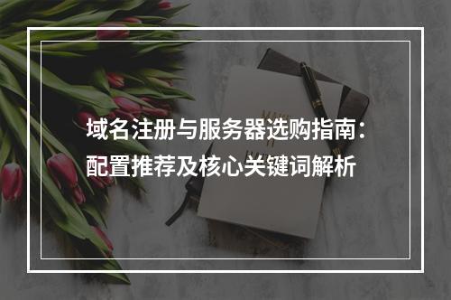 域名注册与服务器选购指南：配置推荐及核心关键词解析