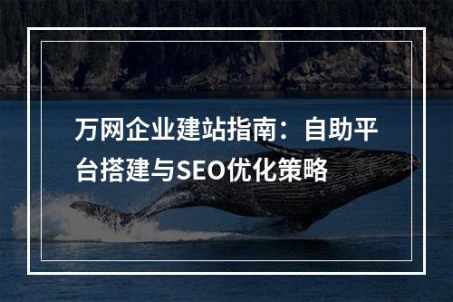 万网企业建站指南：自助平台搭建与SEO优化策略