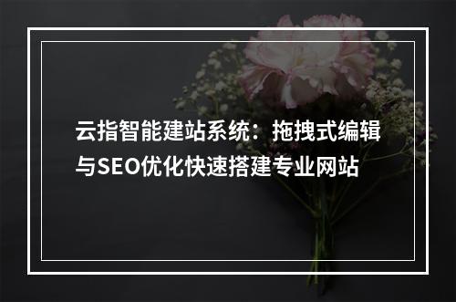 云指智能建站系统：拖拽式编辑与SEO优化快速搭建专业网站