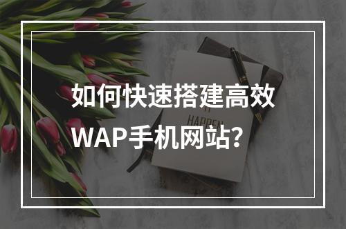 如何快速搭建高效WAP手机网站？