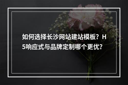 如何选择长沙网站建站模板？H5响应式与品牌定制哪个更优？