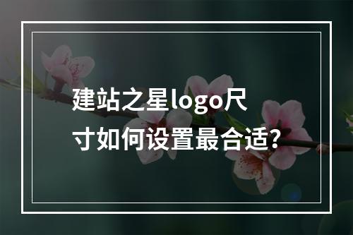 建站之星logo尺寸如何设置最合适？