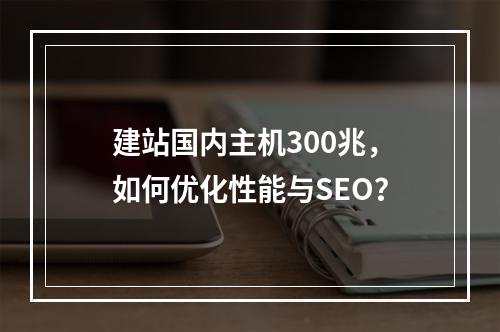 建站国内主机300兆，如何优化性能与SEO？