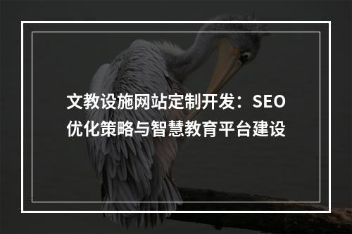 文教设施网站定制开发：SEO优化策略与智慧教育平台建设