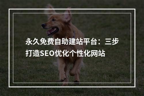 永久免费自助建站平台：三步打造SEO优化个性化网站