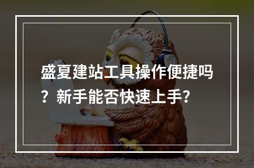 盛夏建站工具操作便捷吗？新手能否快速上手？