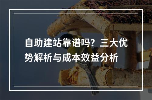自助建站靠谱吗？三大优势解析与成本效益分析