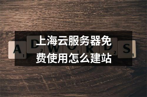 上海云服务器免费使用怎么建站