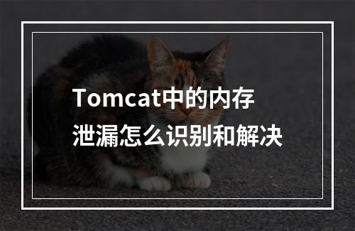 Tomcat中的内存泄漏怎么识别和解决