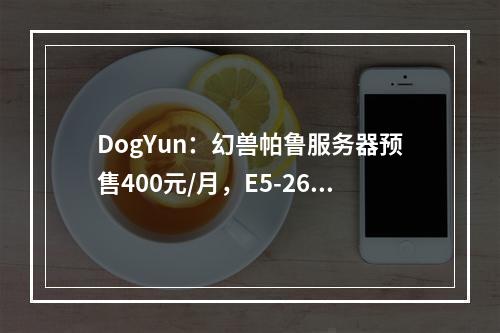 DogYun:幻兽帕鲁服务器预售400元/月,E5-2680v4*2/128G内存/1TB SSD/40M带宽