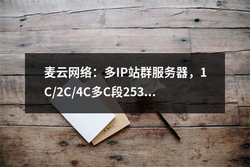 麦云网络:多IP站群服务器,1C/2C/4C多C段253个IP -免费20G防御-支持原生IP,支持IP段定制