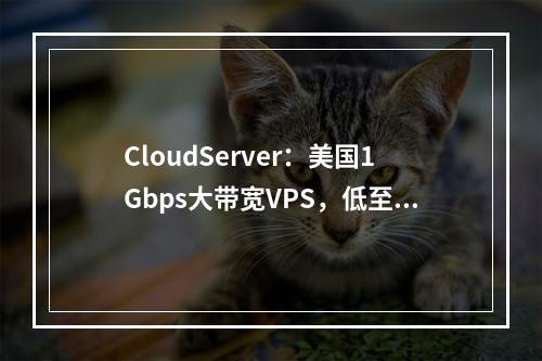 CloudServer:美国1Gbps大带宽VPS,低至$10/年、美国10Gbps大带宽VPS,低至$3/季度、可选Linux/Windows系统