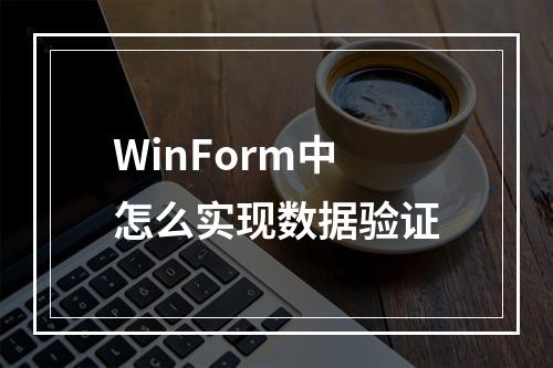 WinForm中怎么实现数据验证