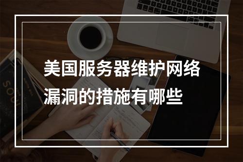 美国服务器维护网络漏洞的措施有哪些