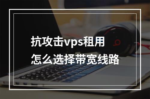 抗攻击vps租用怎么选择带宽线路