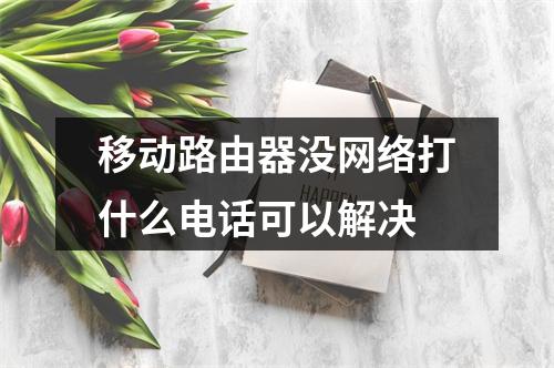 移动路由器没网络打什么电话可以解决