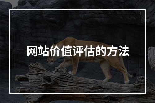 网站价值评估的方法
