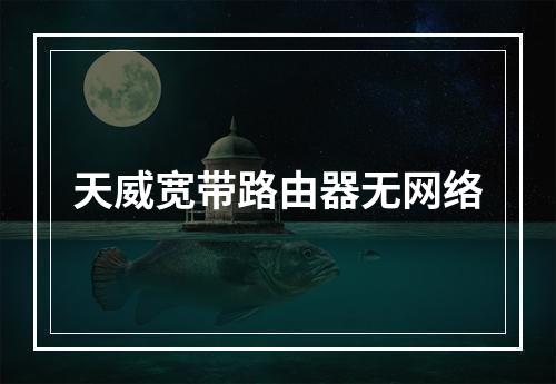 天威宽带路由器无网络