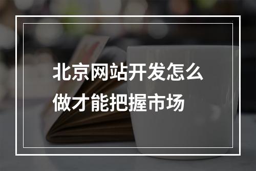 北京网站开发怎么做才能把握市场