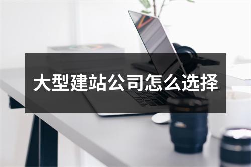大型建站公司怎么选择